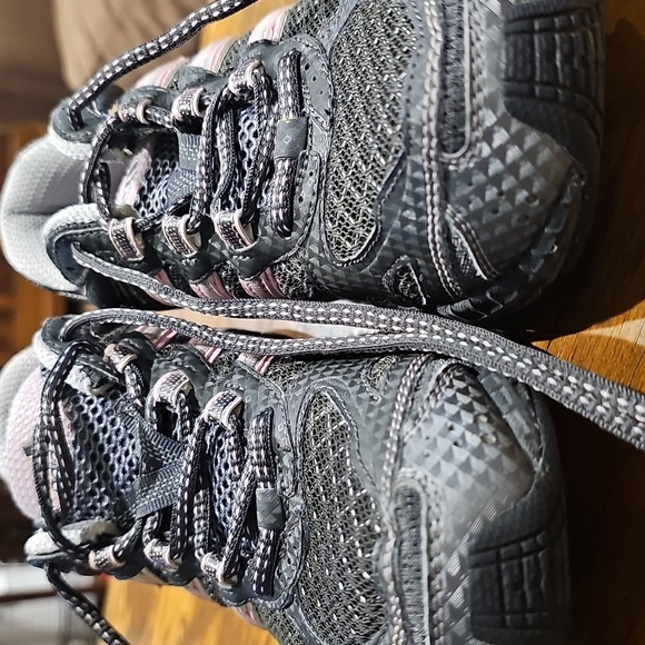 Adidas Women's Charcoal and Pink Athletic Shoes - Picture 7 of 7